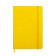 Leduced Diary A5, 140l, Cage, leatherette, elastic band, black cut, yellow