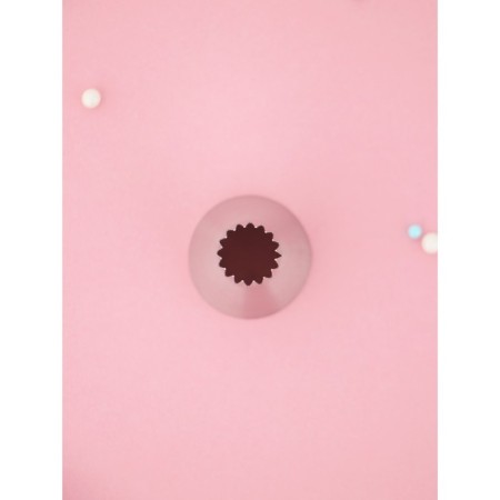 Konfinett confectionery nozzle "French star", d = 3.4 cm, output d = 1.4 cm, stainless steel-2