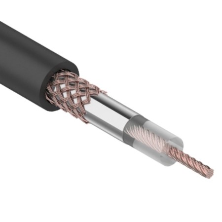 Bay COBAR COOCHICIAL RG-58 A/U, 50 Ohm, Cu/Al/Cu, 64%, 100m, Indoor, Black Rexant
