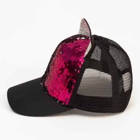 Cap for the girl "Ears" minku pink color, river 54-1