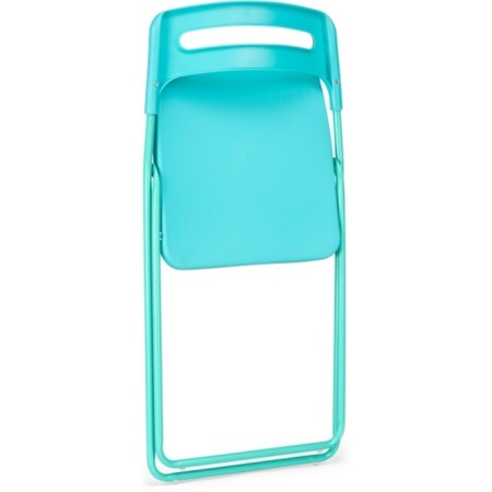 Fold plastic stool, metal/plastic, blue/blue 43x46x81 cm-4