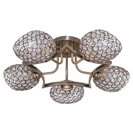 Lamp Ceiling Economic light 50226/5AB BK+CL, 5x60W, E27, 17x53.5x53.5 cm, bronze color