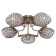Lamp Ceiling Economic light 50226/5AB BK+CL, 5x60W, E27, 17x53.5x53.5 cm, bronze color