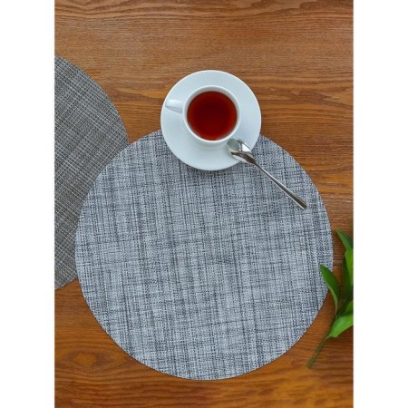 Serving napkin on the table “DI”, d = 38 cm, dark gray color-6