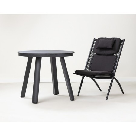Hakon chair, 600 × 800 × 850 mm, artificial rattan, black color-7