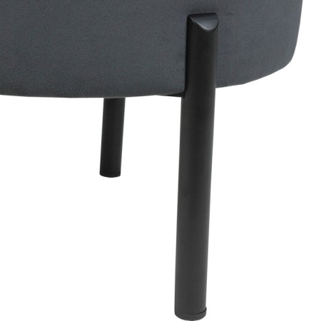 Puff "Charlie 3", 400 × 400 × 450 mm, velor urban 8, dark gray color-3