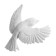 The decoration is wall, plaster panel "birds" 7 pcs, white