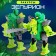 Robot "League of dinobots. Brachiosaurus ", transforms, with metal elements, green color