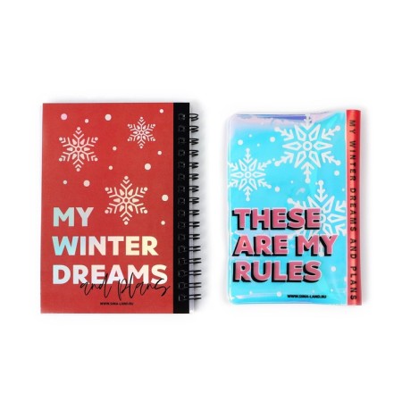 Gift set: a holographic notebook and cover My Winter Plans-4