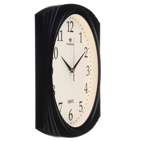 Watching clock, interior "classics" 28 x 31.5 cm, silent, black body-1