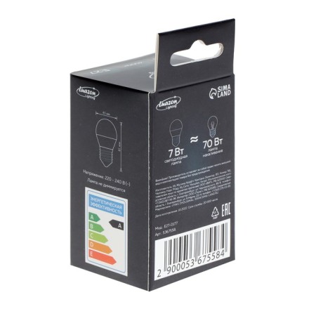 Luazon Lighting, G45, 7 W, E27, 630 LM, 4000 K, daylight, daylight-3