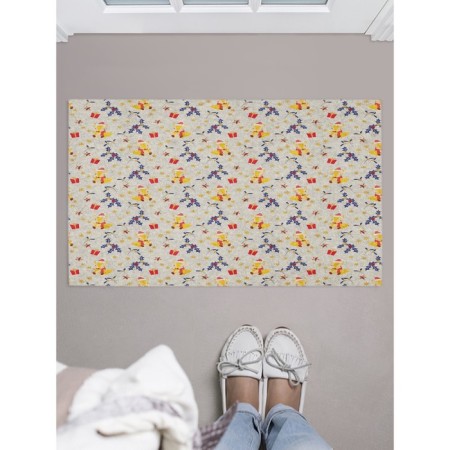 Fully rug in the hallway "Festive fox", size 45x75 cm