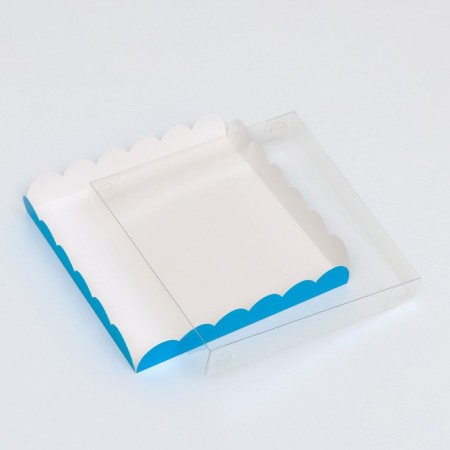 Box for cookies, blue, 18 x 18 x 3 cm-3