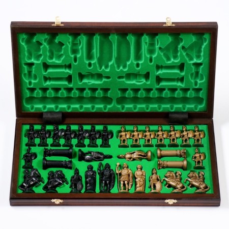 Chess Polish Wooden Madon "Spartan", 49 x 49 cm, King H-10 cm, weighted-2