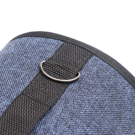 Bag - Animal Carriage "Carpetbegger with a window", 32.5 x 19.5 x 19.5 cm, blue-5