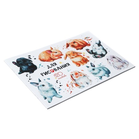 A4 notebook of 20 sheets on the clip "Fluffs", cover offset paper, OFSET OFSET 80 g/m2-1