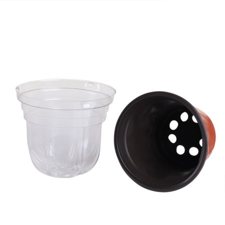 Pot for seedlings with a lid, 250 ml, d = 9.5 × 15 cm, (packing 5 pcs.) Greengo-2