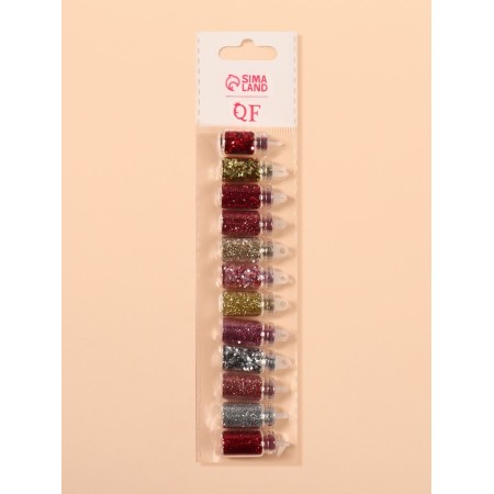 Sparkles for decor "tenderness", small/medium/large, 12 bottles-4