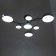 Hunter chandelier 7XLED 132W 3000-6000K Gray 76x76x21 cm Bayerlux
