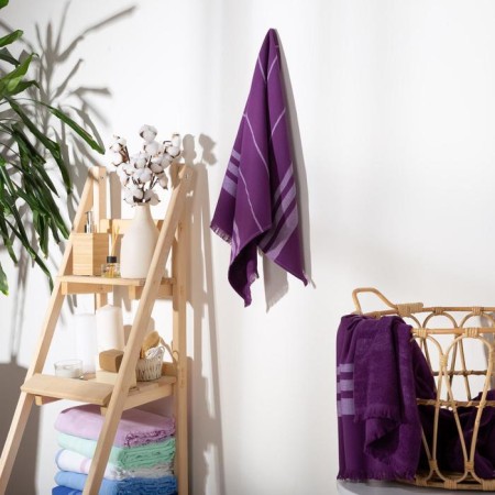 Tmachry double -sided Ethel "Coos" 50*90 cm, central violet, 100% HL, 240 g/m2