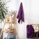 Tmachry double -sided Ethel "Coos" 50*90 cm, central violet, 100% HL, 240 g/m2