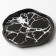 Ceramic black plate "Black marble", 17 cm, black color