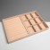A decoration stand for 9 cells and 12 strips for rings, phlock, 35 × 24 × 3 cm, beige color