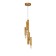 Suspended LEONARDO 4XE14 60W lamp, size 14x14x165 cm, bronze color