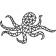 Wall panel made of wood, a prefabricated model, Ewa Design, a large octopus