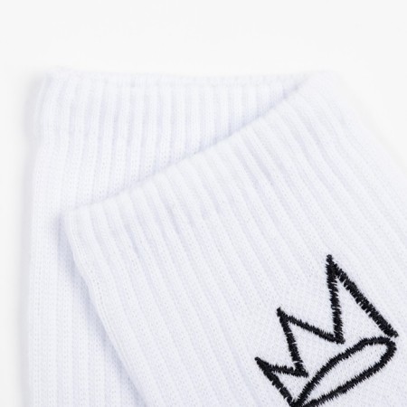 Minaku socks "Crown", white color, rr 38-39 (25 cm)-2