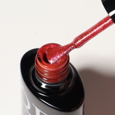 Gel nail polish, “chrome”, shimmer, 3 phase, 8ml, led/uv, red color (016)-7