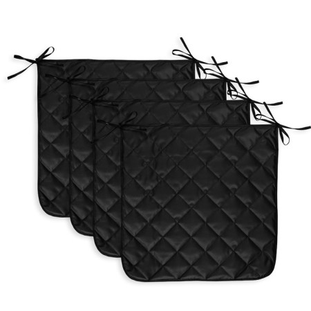 Pillow for a chair escar, size 40x40 cm, 4 pcs, black color