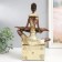 Souvenir Polystone stand "African" gold pattern - circles 20x12x30 cm