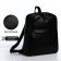 Women's backpack made of artificial leather with lightning, 2 pockets, black color