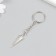Metal keychain "Umbrella" silver 1.1x4.2 cm