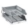 A set of horizontal paper trays 2 pieces of Strong, on metal rods, gray