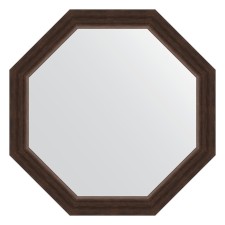 Mirror in the baguette frame, rosewood 62 mm, 66x66 cm