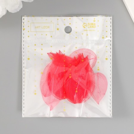 Leaves sidelled for creativity "red" set 20 pcs h = 6-6.5 cm-3