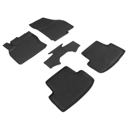 Rubber rugs with a high side for Skoda Karoq, 2017-N.