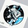 Tattoo on the body color "Guitarist from Cosmos" 6x6 cm