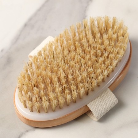 Massage brush made of natural bristles, smooth-7