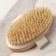 Massage brush made of natural bristles, smooth