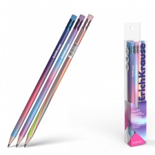 A set of blackographic pencils with an eraser of 12 pieces Erichkrause 