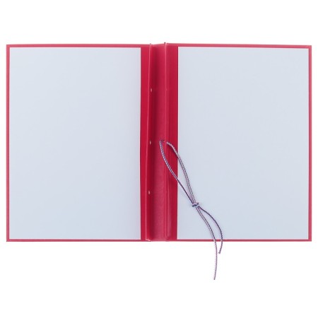 Folder "Graduation Qualification Work" Bumvinyl, scallops/cassation, without paper, red color (capacity up to 300 sheets)-1