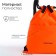 A bag for shoes with a pocket, textura, orange color