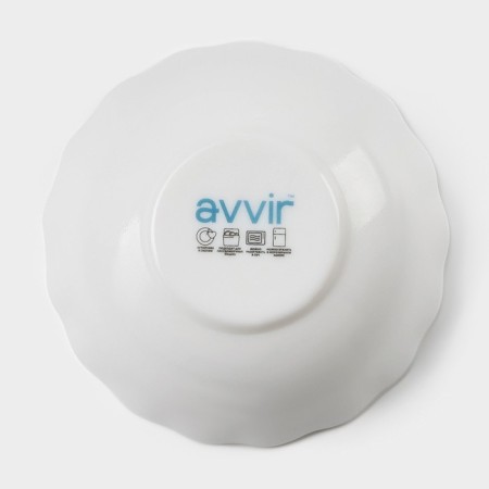 Salad "Diva", 430 ml, d = 15.5 cm, glass ceramic, white color-3