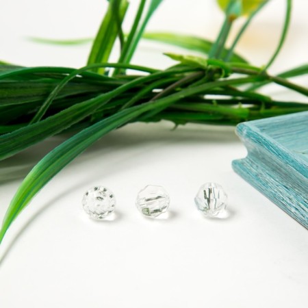 Acrylic beads "Round" 10 mm, 25 gr. transparent-3