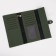 Women's wallet on the button, green color