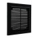 Ventilation grate "Vento" 2121VR, 210x210 mm, with a net, detachable, black