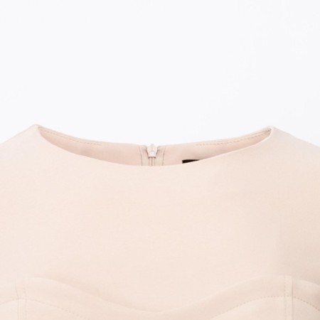 Women's dress Midy Mist, size 50, beige color-10